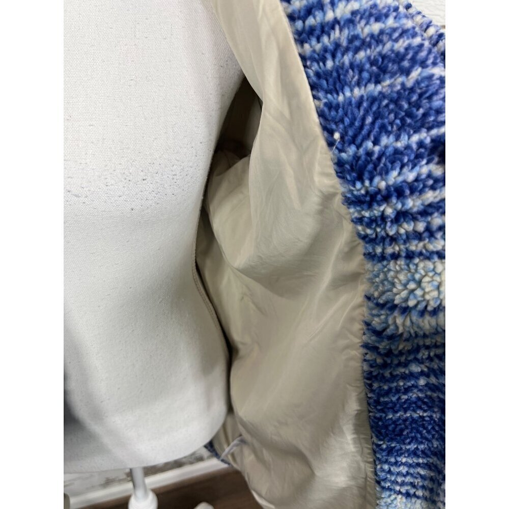 Z SUPPLY Hastings Sherpa Coat Sapphire Blue Plaid Sz S EUC - Picture 5 of 8